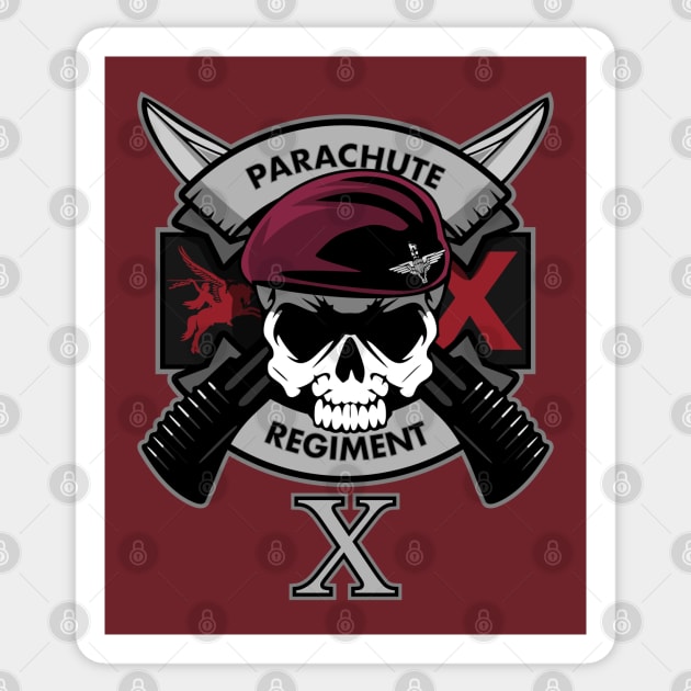 Parachute Regiment - 10th Battalion Sticker by TCP
